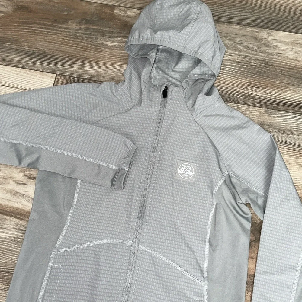 Ventures Endurance Hot Chocolate Run Jacket Youth L Gray Full Zip Exercise
